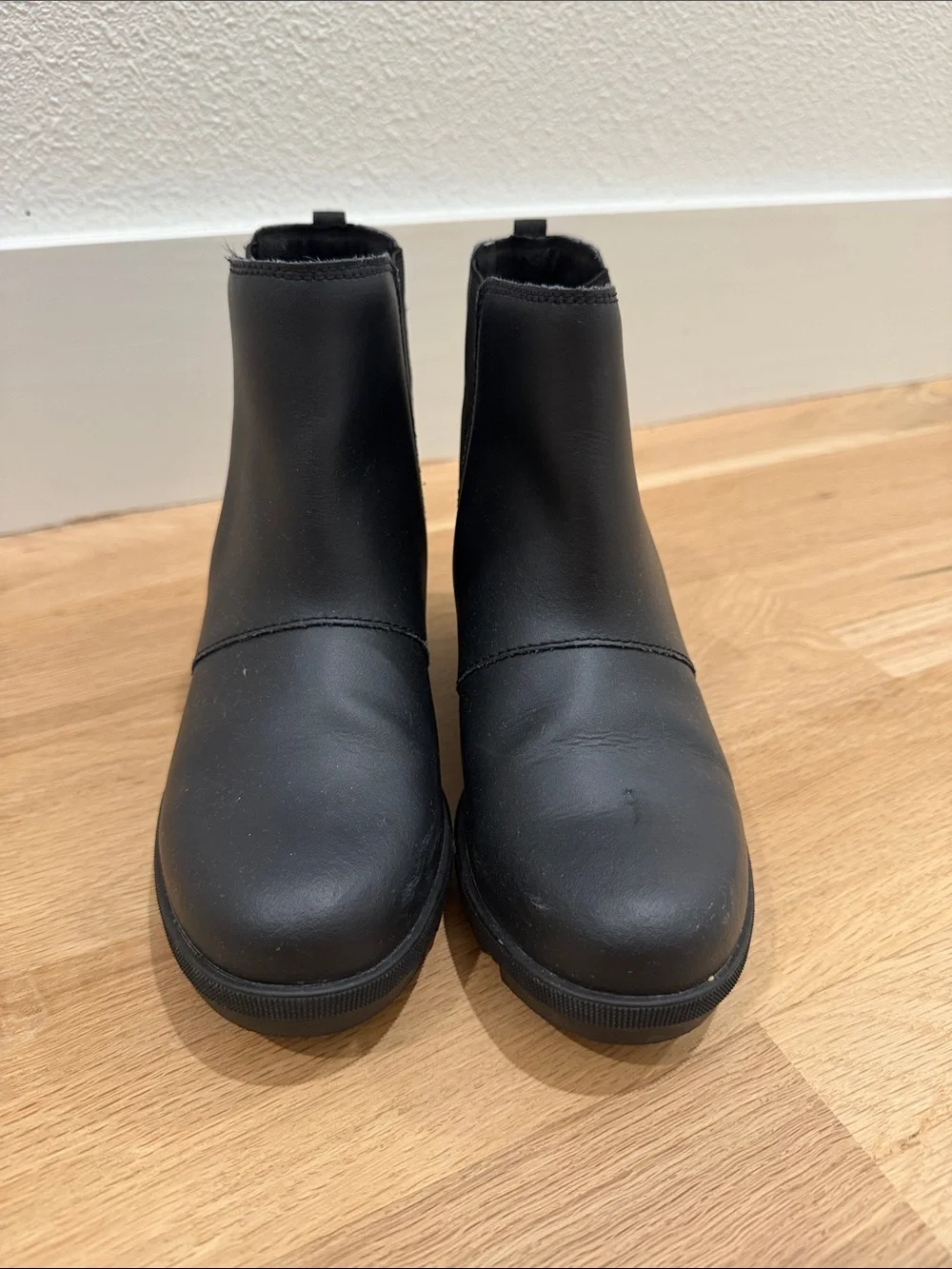Sorel Kids Black Chelsea-Style Rain Ankle Boots